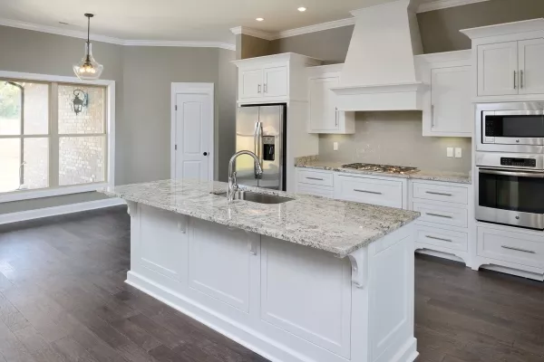 kitchen looking toward eating area